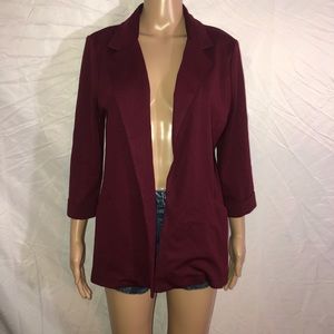 Charlotte Russe, Longsleeve, Burgundy Blazer